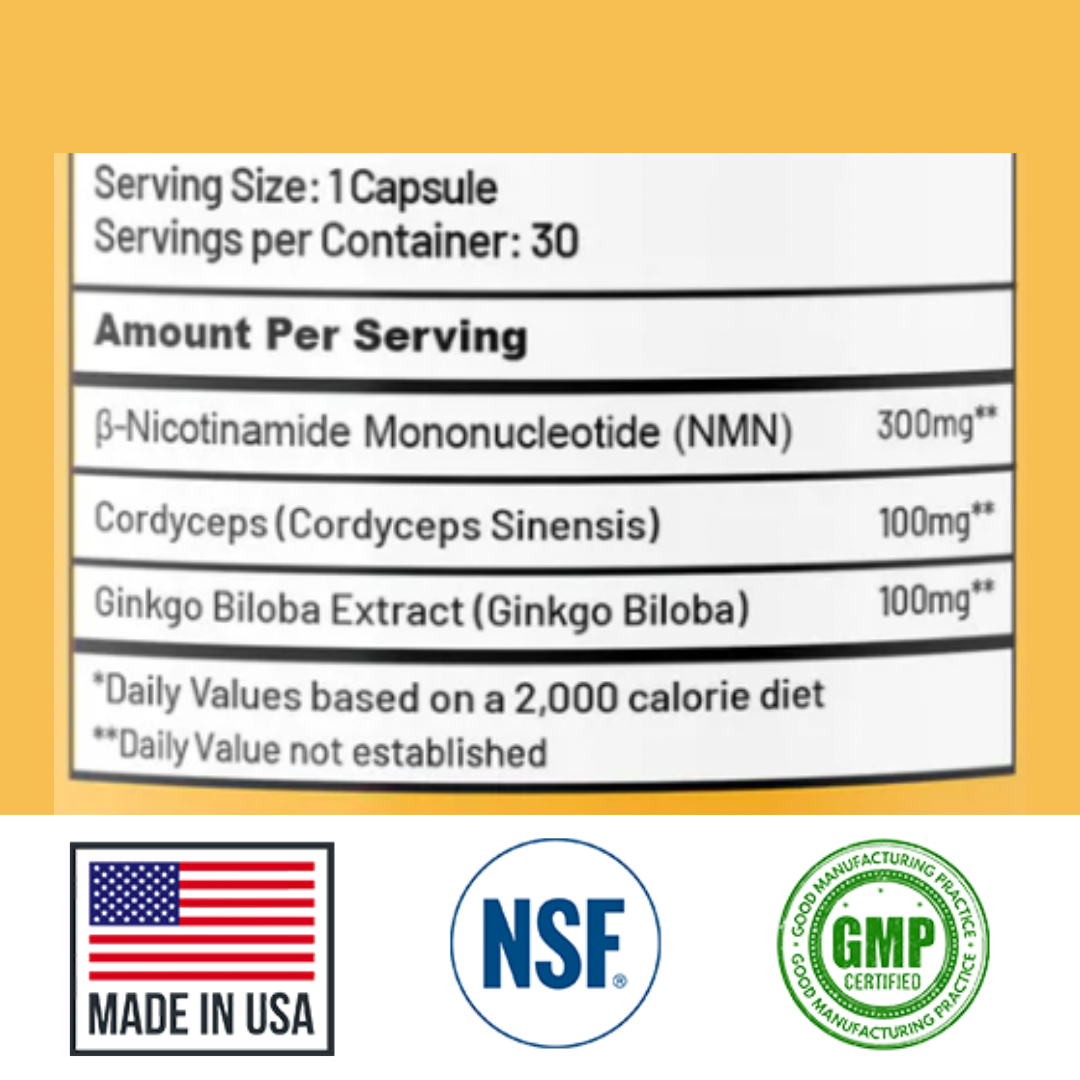 Herman Organic Vitamins & Supplements Herman Organic NMN (Nicotinamide Mononucleotide) For 40+