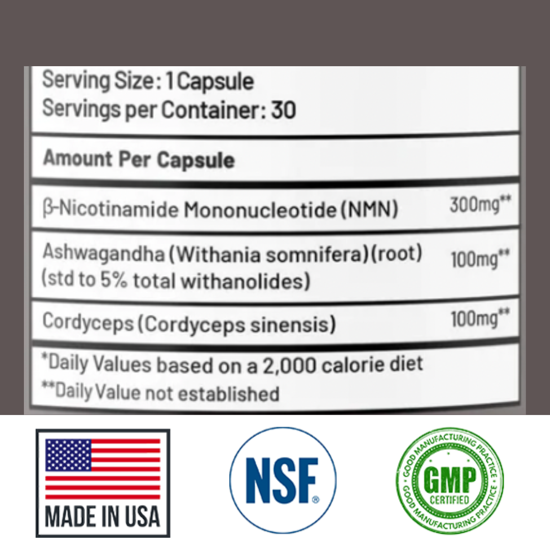 Herman Organic Vitamins & Supplements Herman Organic NMN (Nicotinamide Mononucleotide) For Men