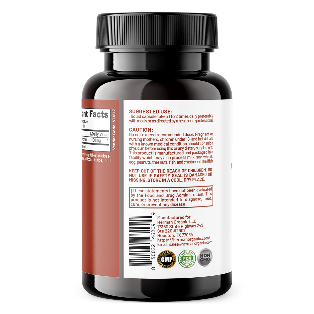 Herman Organic Vitamins &amp; Supplements Herman Organic Premier CoQ10
