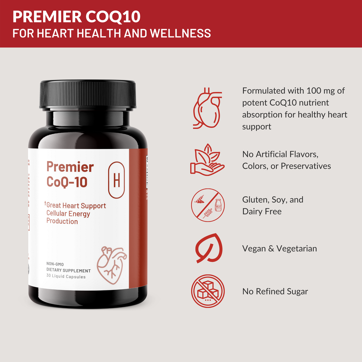 Herman Organic Vitamins &amp; Supplements Herman Organic Premier CoQ10