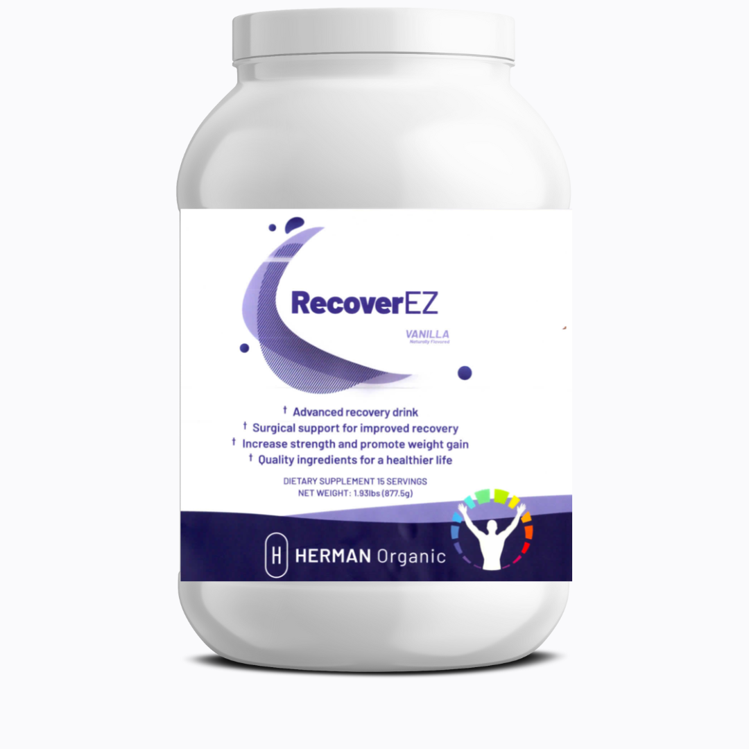 Herman Organic Vitamins &amp; Supplements Herman Organic Vanilla RecoverEZ Protein Powder